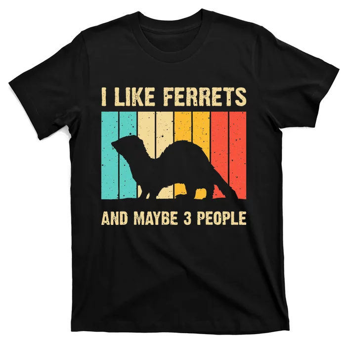 Funny Ferret Design For Men Women Ferret Lover Introvert T-Shirt