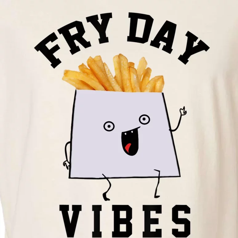 Funny Fry Day Vibes Meaningful Gift Garment-Dyed Women's Muscle Tee