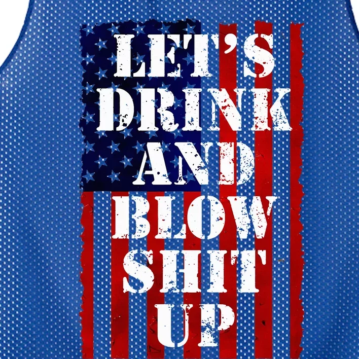 Funny Fireworks Day Drinking Mesh Reversible Basketball Jersey Tank