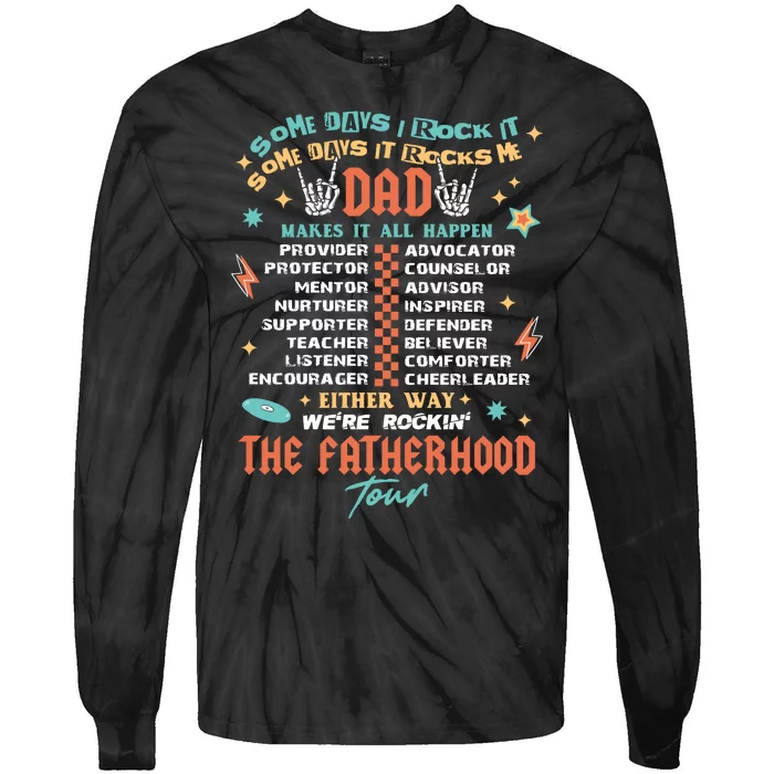 Fatherhood Fathers Day Best Dad Ever Tie-Dye Long Sleeve Shirt