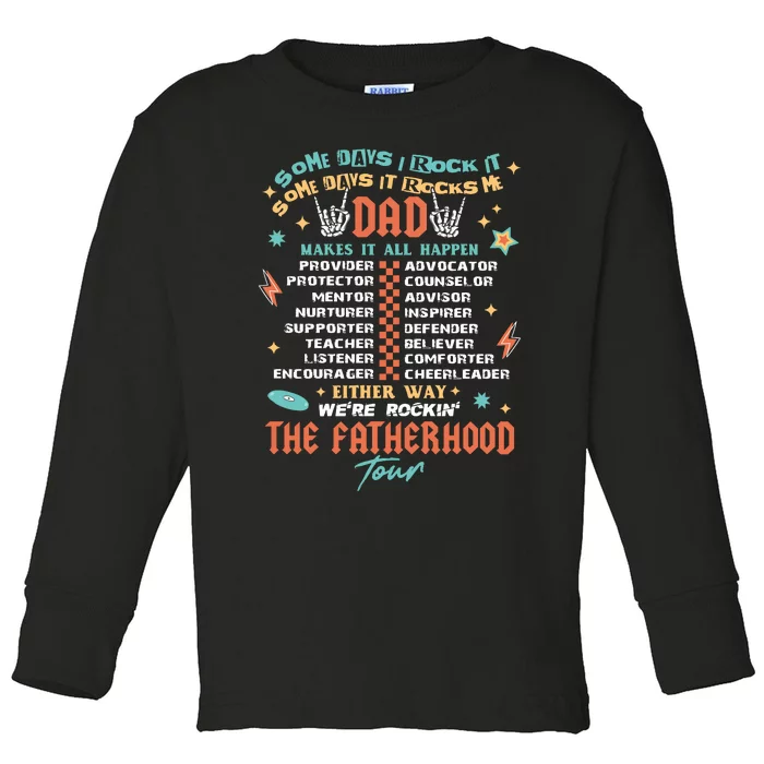 Fatherhood Fathers Day Best Dad Ever Toddler Long Sleeve Shirt