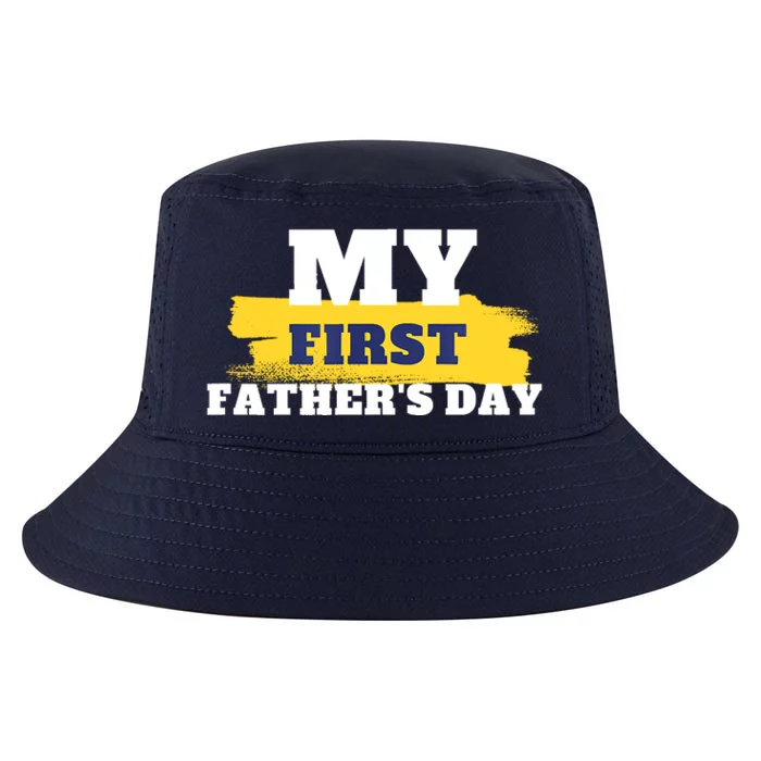 First Fathers Day Tee First Time Dad Father Gift Cool Comfort Performance Bucket Hat