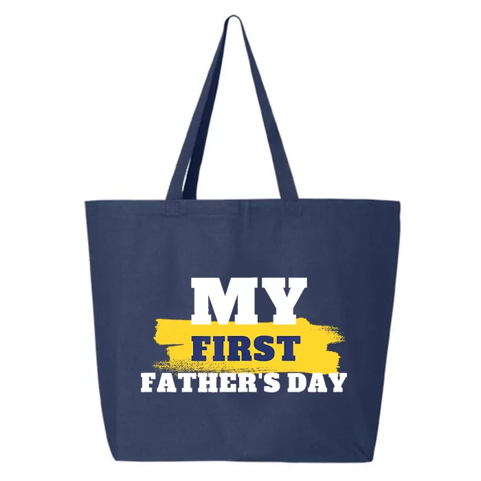 First Fathers Day Tee First Time Dad Father Gift 25L Jumbo Tote