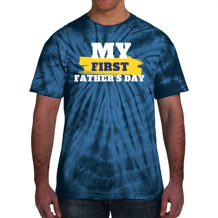 First Fathers Day Tee First Time Dad Father Gift Tie-Dye T-Shirt