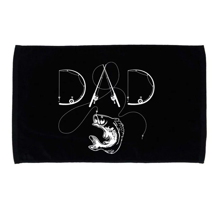 Funny Fisherman Dad Fishing Enthusiast Fish Lover Daddy Father Gift Microfiber Hand Towel