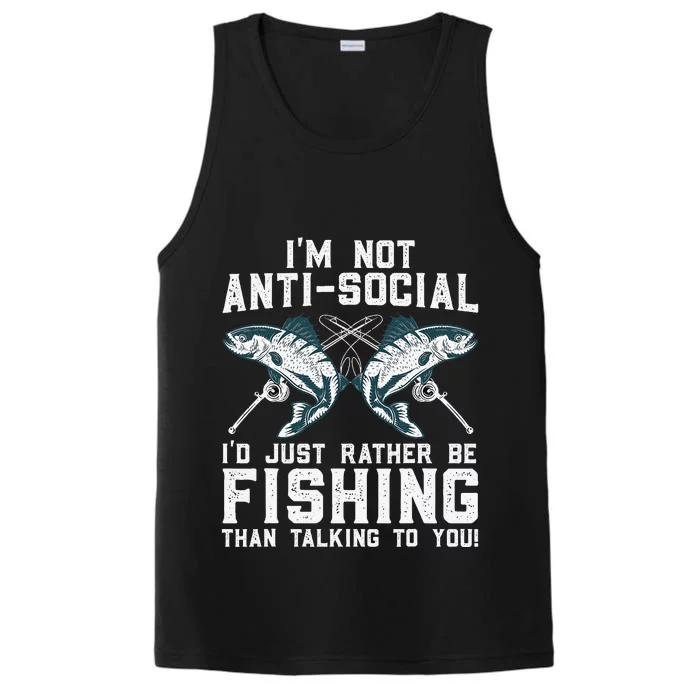 Funny Fishing Design For Wo Fisherman Fishing Lover Performance Tank