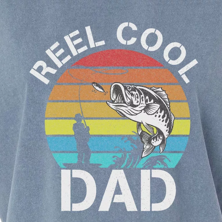 Funny Fishing Dad Funny Reel Cool Fish Fisherman Garment-Dyed Women's Muscle Tee