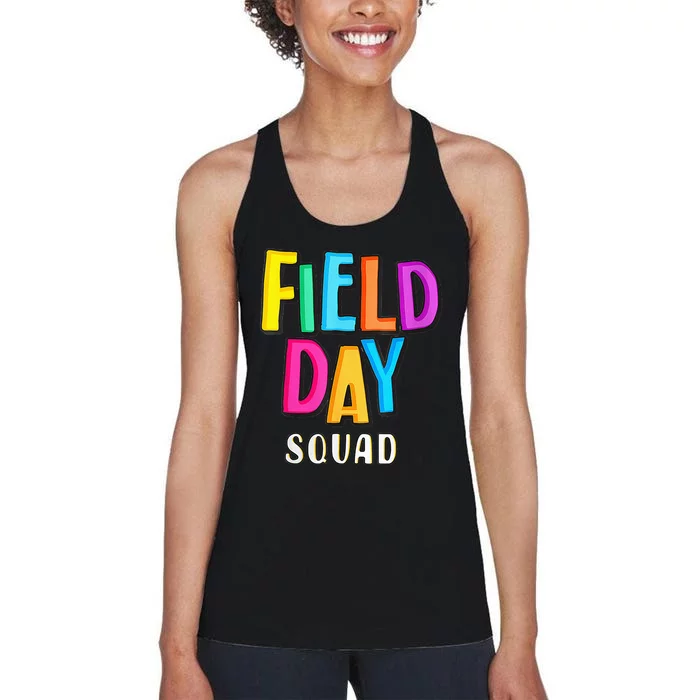 Field Fun Day Squad School Trip Vibes Teachers Women's Racerback Tank