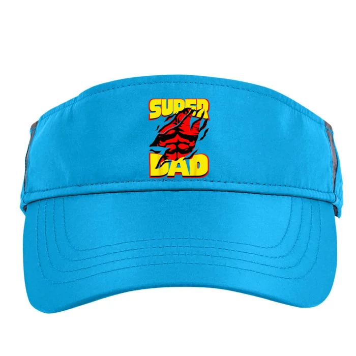 Funny Fatherss Day Dads Birthday Super Dad Hero For Dad Adult Drive Performance Visor