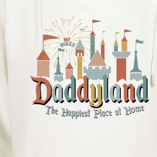 Funny FatherS Day Gift Daddyland Papa Dad Gift Meaningful Gift Womens Funnel Neck Pullover Hood