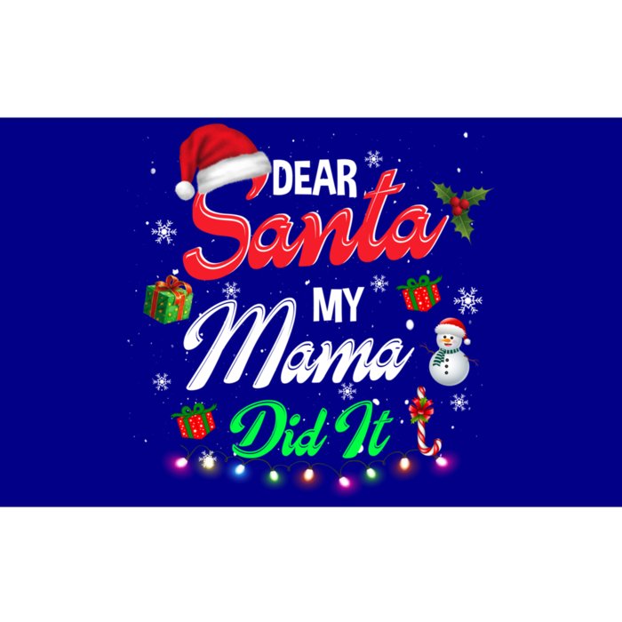 Family Funny Dear Santa My Mama Did It Christmas Pajama Cute Gift Bumper Sticker