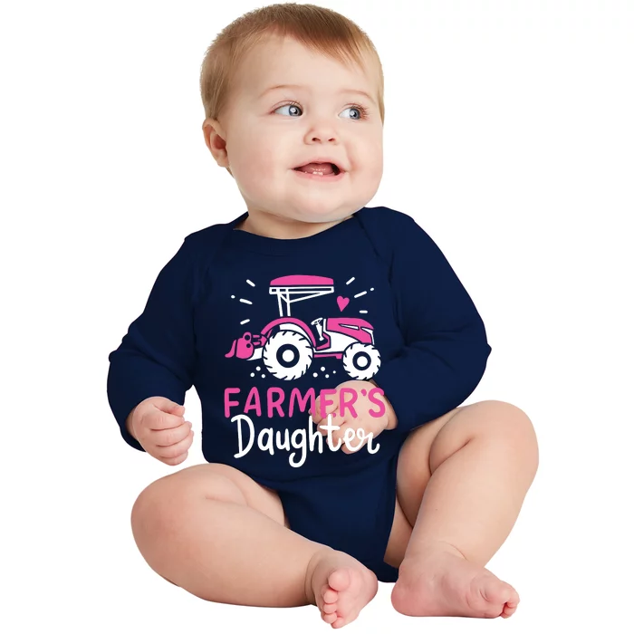 Farming Farmers Daughter Baby Long Sleeve Bodysuit