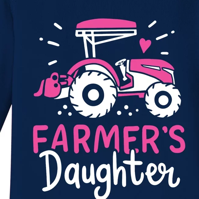 Farming Farmers Daughter Baby Long Sleeve Bodysuit