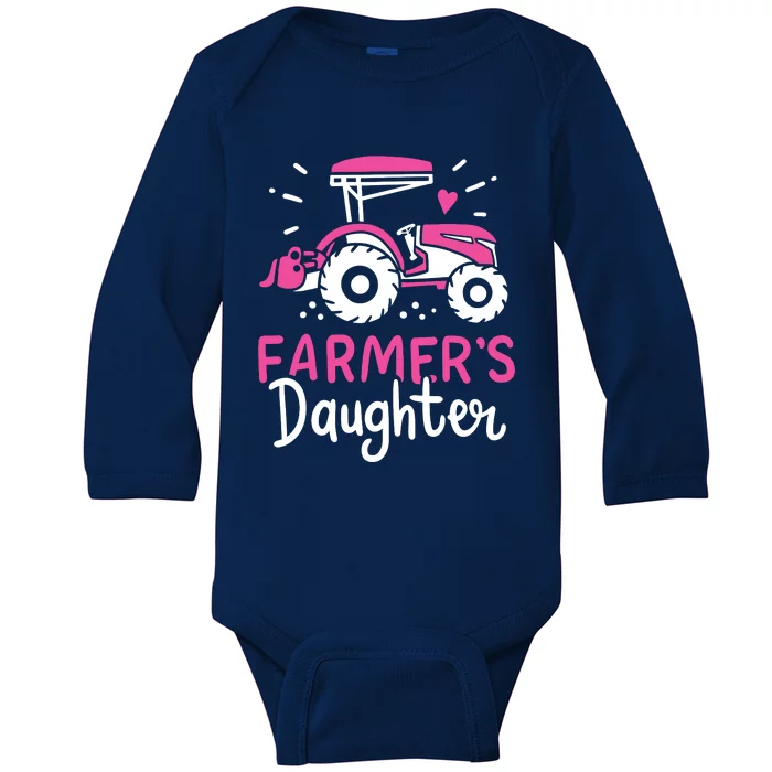 Farming Farmers Daughter Baby Long Sleeve Bodysuit