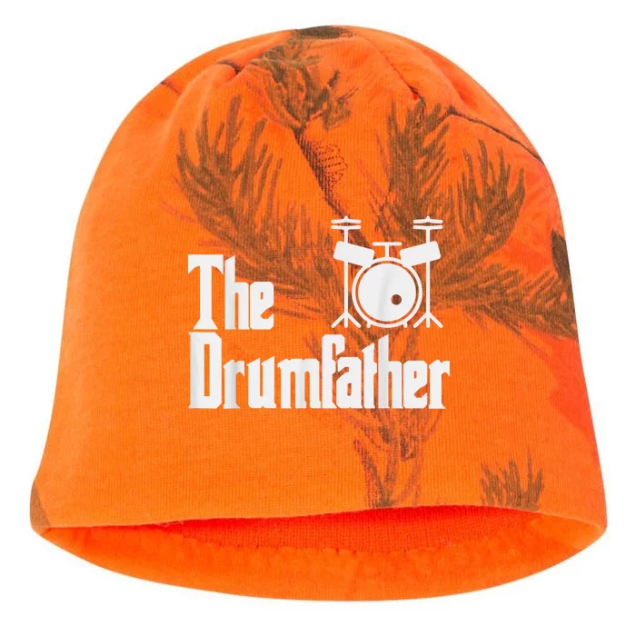 Funny Fathers Day The Drumfather Drummer Musician Dad Gift Kati - Camo Knit Beanie