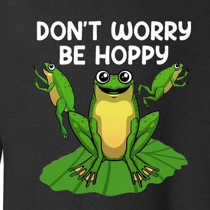 Funky Frog Design Unique Artwork for Frog Enthusiasts Toddler Sweatshirt