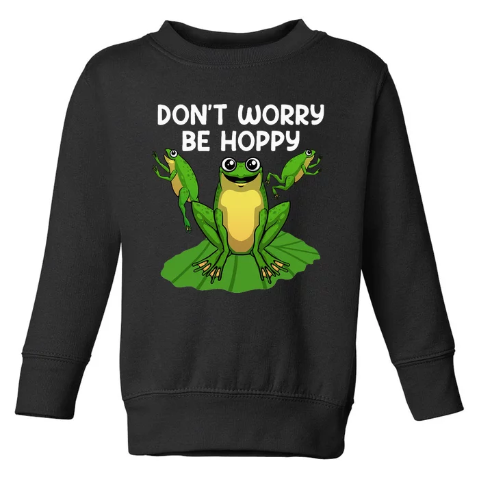 Funky Frog Design Unique Artwork for Frog Enthusiasts Toddler Sweatshirt