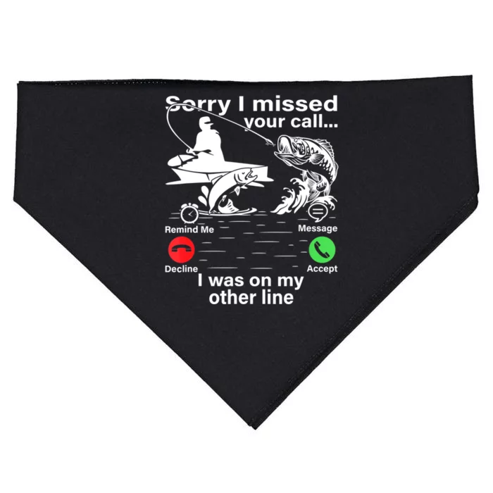 Funny Fishing Dad Funny Reel Cool Fish Fisherman USA-Made Doggie Bandana