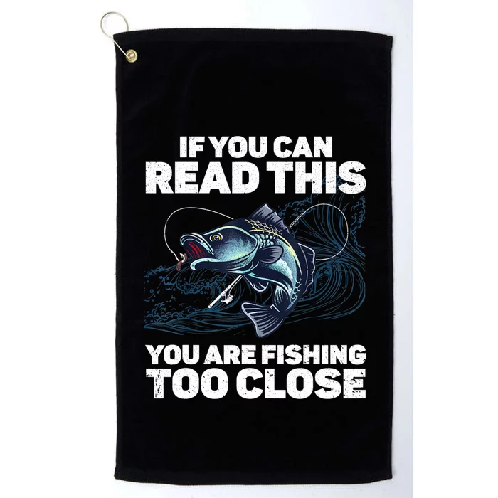 Funny Fishing Design For Men Women Fishes Fishing Lover Platinum Collection Golf Towel