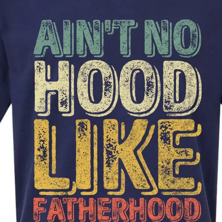 Funny Father's Day Cute Gift Ain't No Hood Like Fatherhood Cute Gift Sueded Cloud Jersey T-Shirt