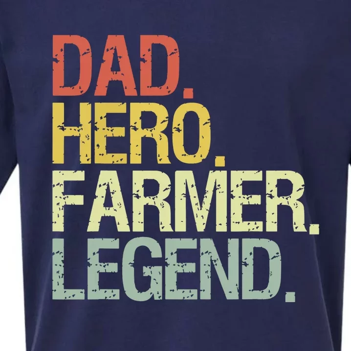 Funny Farmer Dad Sueded Cloud Jersey T-Shirt