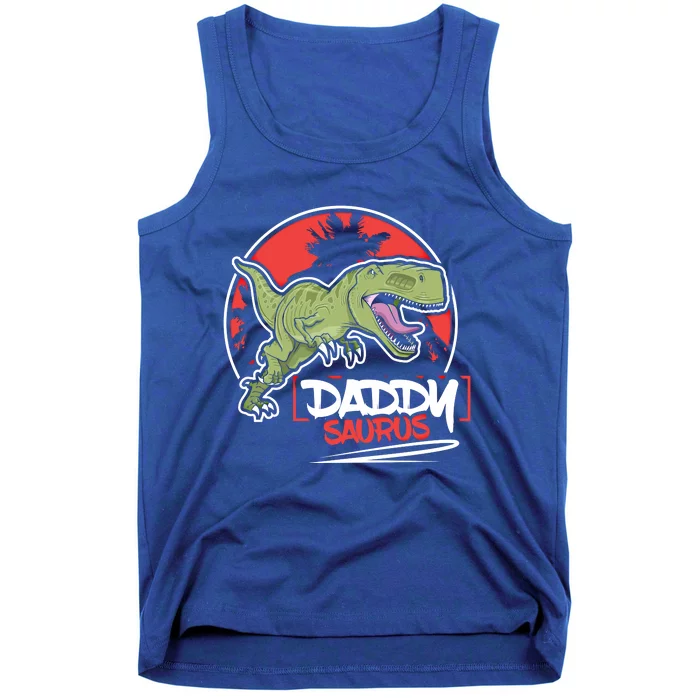 Funny Fathers Day Gift Idea Daddysaurus Rex Gift Tank Top