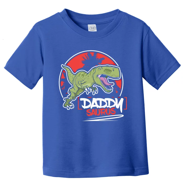 Funny Fathers Day Gift Idea Daddysaurus Rex Gift Toddler T-Shirt