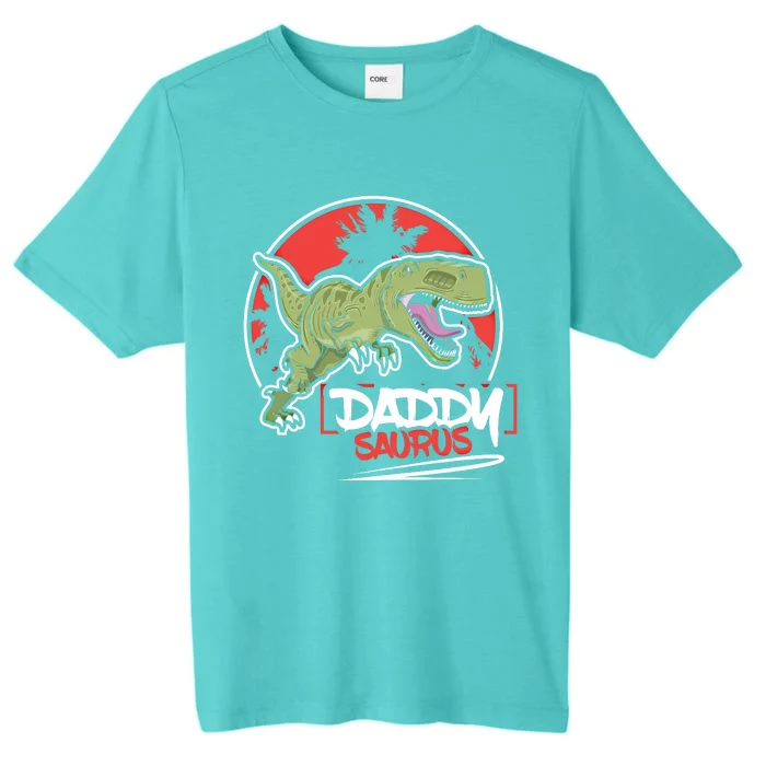 Funny Fathers Day Gift Idea Daddysaurus Rex Gift ChromaSoft Performance T-Shirt