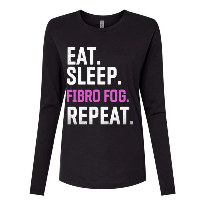 Fibro Fog Day Lupus Awareness Fibromyalgia Eat Sleep Fibro Gift Womens Cotton Relaxed Long Sleeve T-Shirt