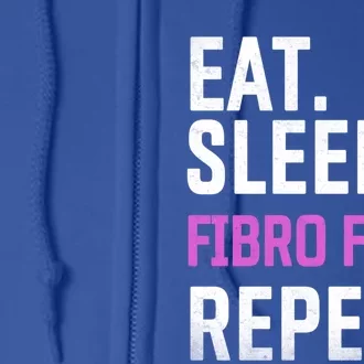 Fibro Fog Day Lupus Awareness Fibromyalgia Eat Sleep Fibro Gift Full Zip Hoodie