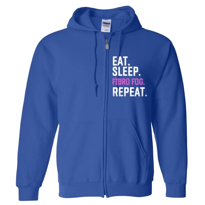 Fibro Fog Day Lupus Awareness Fibromyalgia Eat Sleep Fibro Gift Full Zip Hoodie