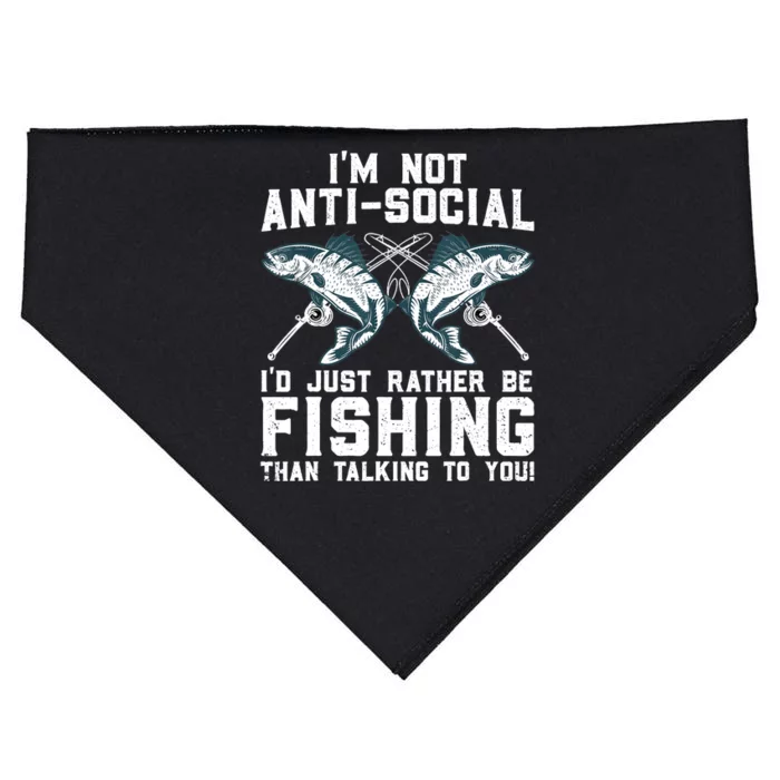 Funny Fishing Design For Wo Fisherman Fishing Lover USA-Made Doggie Bandana