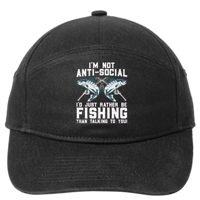 Funny Fishing Design For Wo Fisherman Fishing Lover 7-Panel Snapback Hat