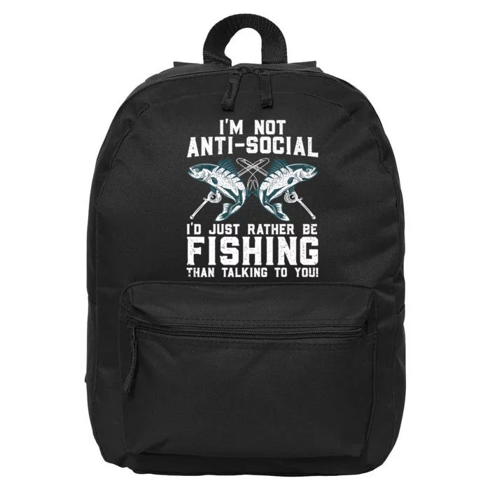 Funny Fishing Design For Wo Fisherman Fishing Lover 16 in Basic Backpack