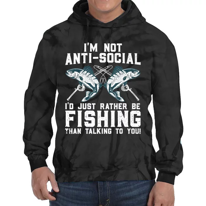 Funny Fishing Design For Wo Fisherman Fishing Lover Tie Dye Hoodie