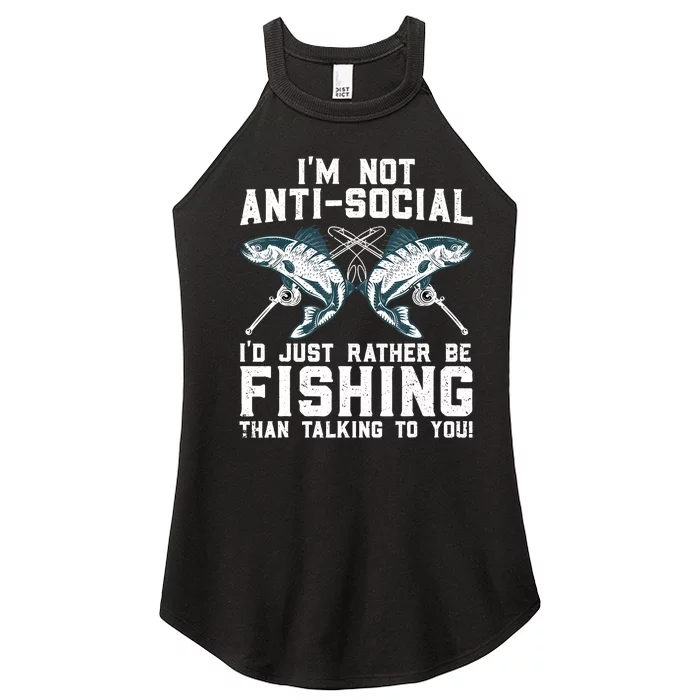 Funny Fishing Design For Wo Fisherman Fishing Lover Women’s Perfect Tri Rocker Tank