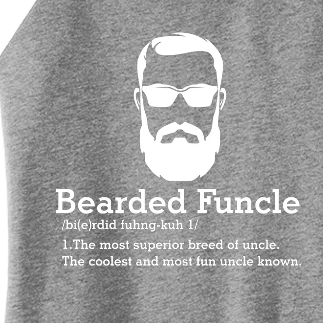 Funny Funcle Definition Bearded Funcle Funcle Beard Lover Fun Uncle Women’s Perfect Tri Rocker Tank