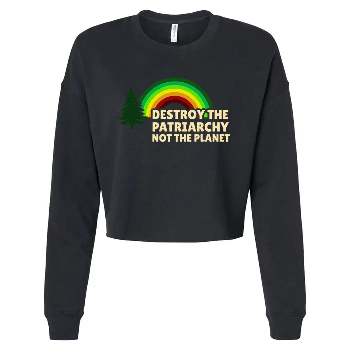 Feminism Feminist Destroy The Patriarchy Not The Planet Cropped Pullover Crew