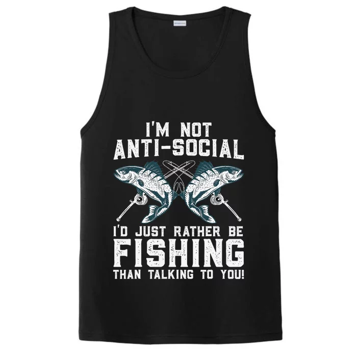 Funny Fishing Design For  Fisherman Fishing Lover Performance Tank