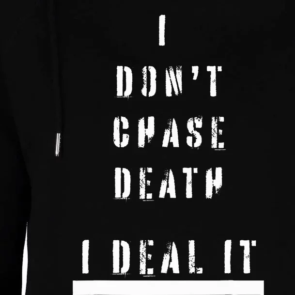 Fearless Fashion Deathly Humor Wear Bold Expression Womens Funnel Neck Pullover Hood