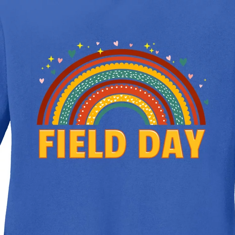 Field Fun Day School Trip Vibes Teachers Cute Gift Ladies Long Sleeve Shirt