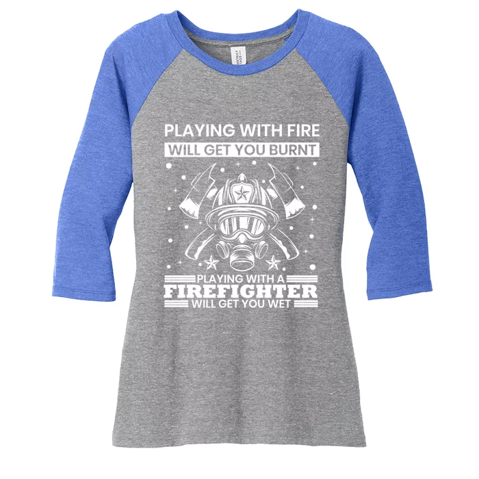 Funny Firefighter Departt Fire Quote Fire Rescue Gift Women's Tri-Blend 3/4-Sleeve Raglan Shirt