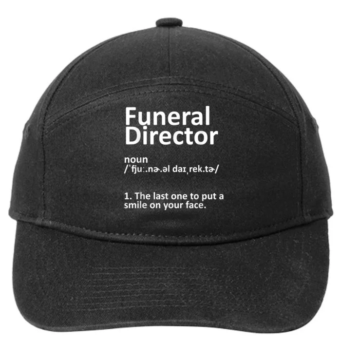 Funny Funeral Director Designs Men Women Mortuary Morticians 7-Panel Snapback Hat