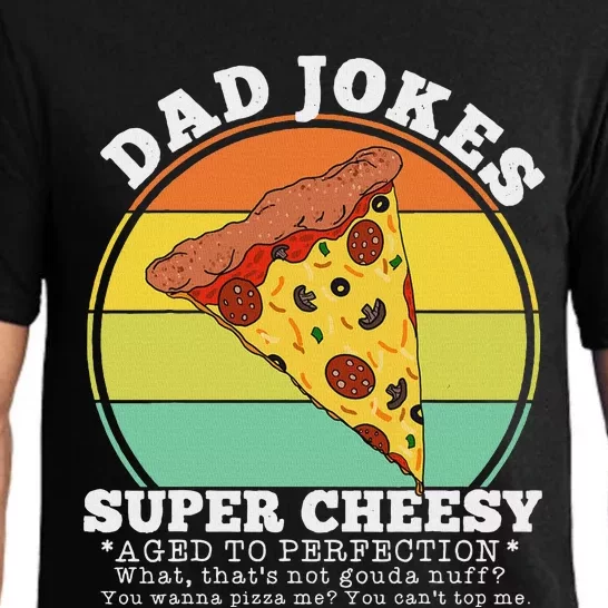 Funny FatherS Day Cheesy Dad Joke Pizza Pajama Set