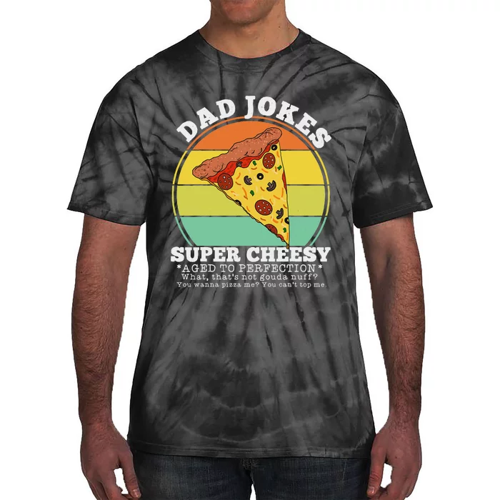 Funny FatherS Day Cheesy Dad Joke Pizza Tie-Dye T-Shirt