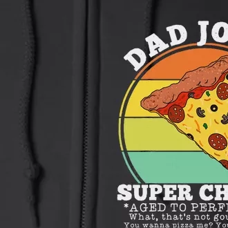 Funny FatherS Day Cheesy Dad Joke Pizza Full Zip Hoodie