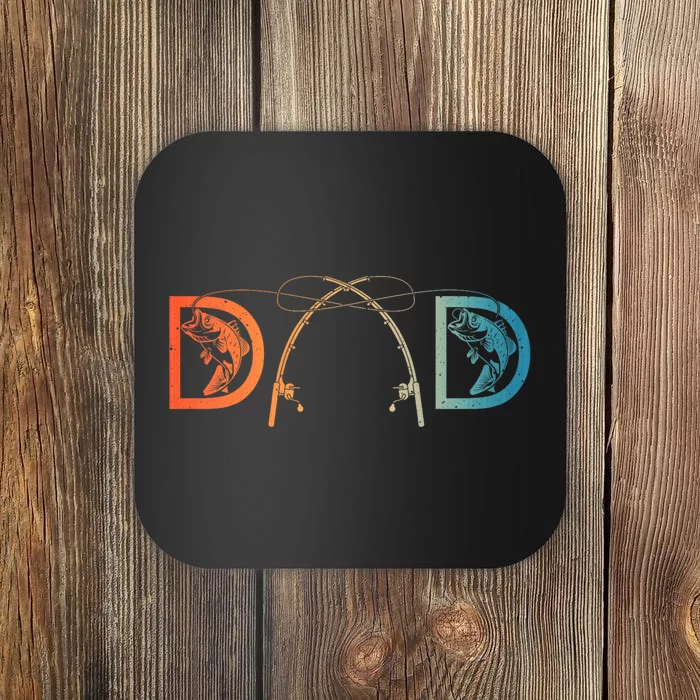 Funny Fishing Dad Art For Dad Fathers Day Fishing Lover Coaster