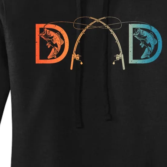 Funny Fishing Dad Art For Dad Fathers Day Fishing Lover Women's Pullover Hoodie