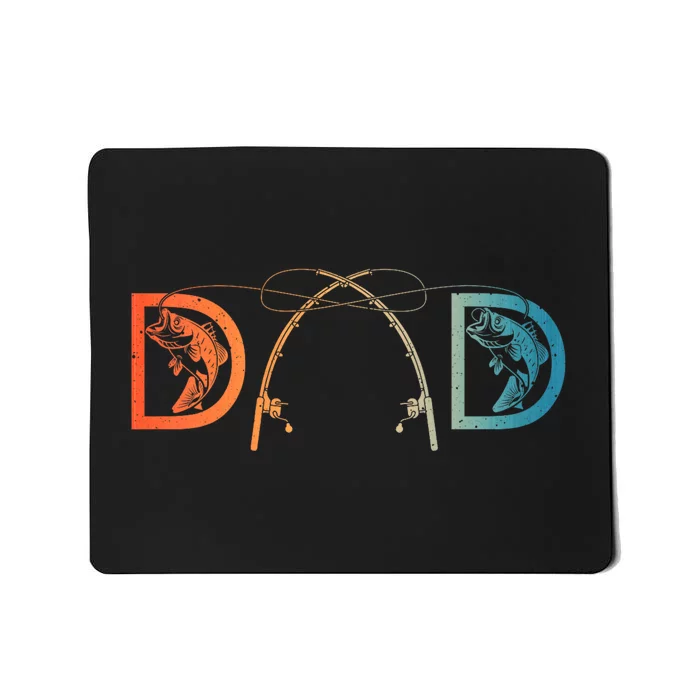 Funny Fishing Dad Art For Dad Fathers Day Fishing Lover Mousepad