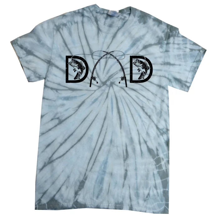 Funny Fishing Dad Art For Dad Fathers Day Fishing Lover Tie-Dye T-Shirt